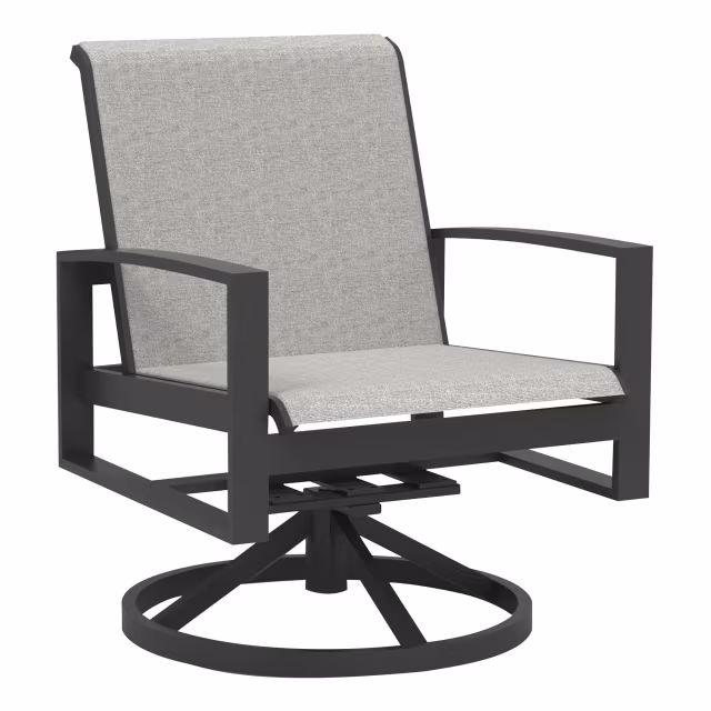 Lane Venture Bonavista Sling Swivel Dining Armchair with Arch Arm