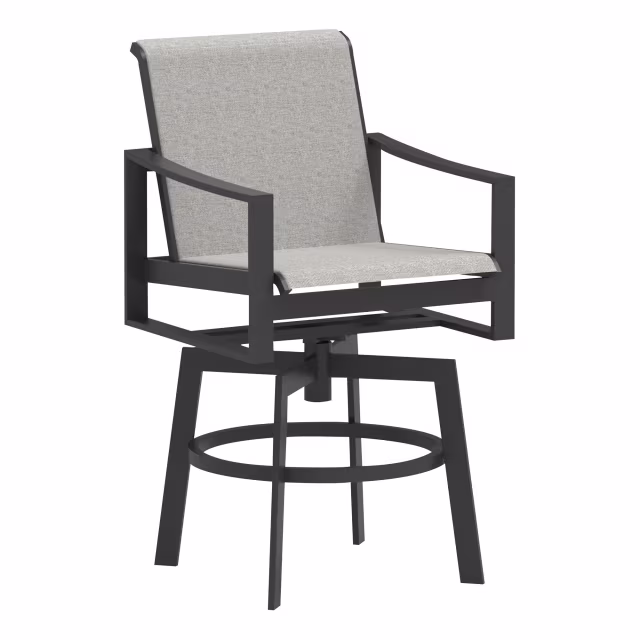 Lane Venture Bonavista Sling Swivel Bar Stool with Slope Arm