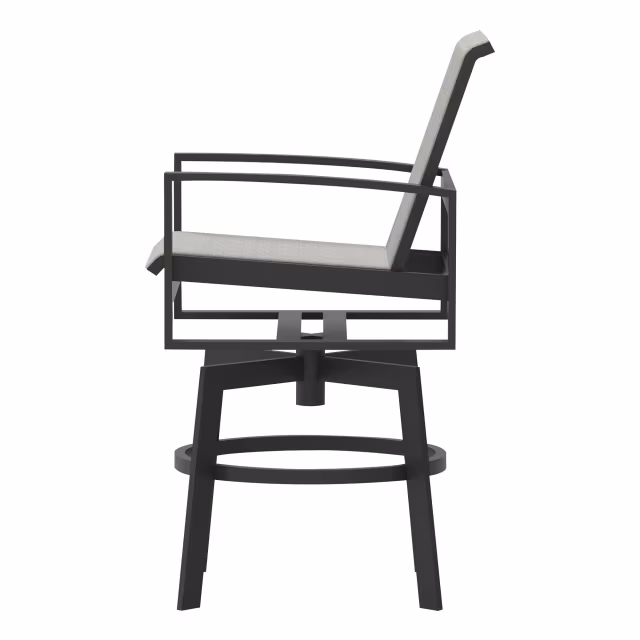 Lane Venture Bonavista Sling Swivel Bar Stool with Arch Arm