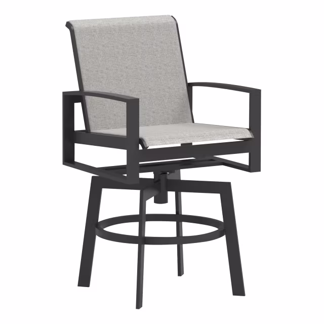 Lane Venture Bonavista Sling Swivel Bar Stool with Arch Arm