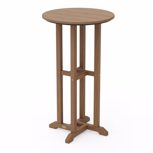 Polywood Farmhouse 24" Round Bistro Bar Table