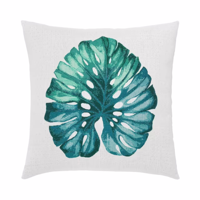 Elaine Smith 22" x 22" Leaf Lagoon Sunbrella Outdoor Pillow