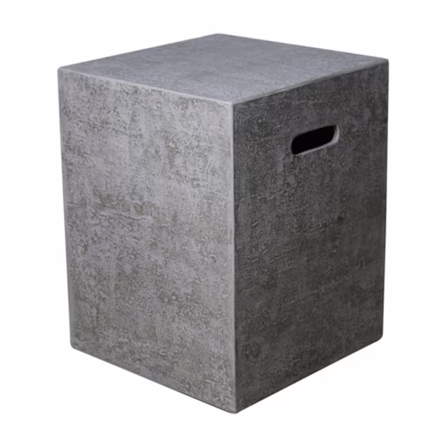 Elementi 16" Square Concrete Propane Tank Cover - Travertine Texture