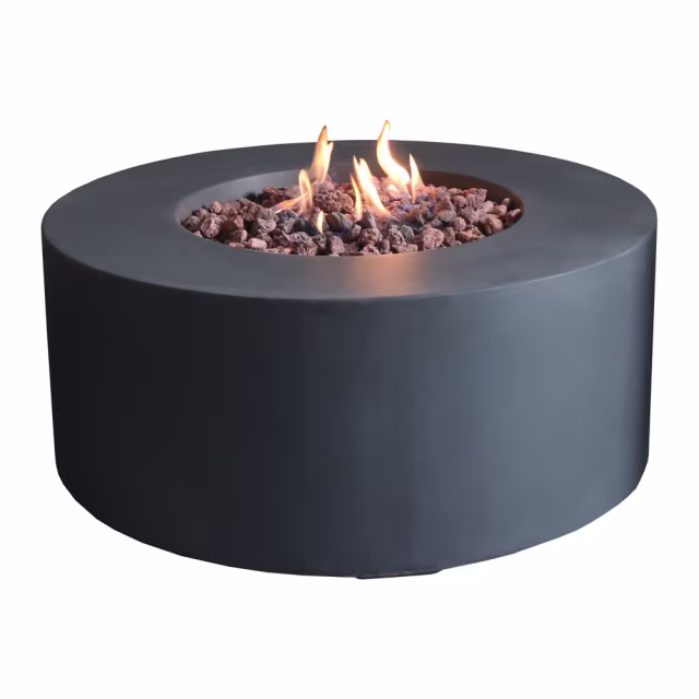 Modeno Venice 34" Round Concrete Gas Fire Table
