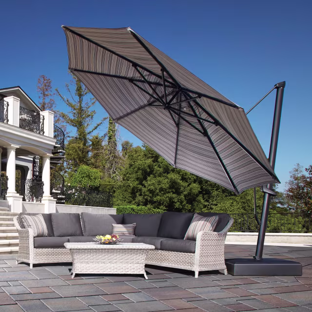 Treasure Garden AKZ PLUS 13' Octagonal Aluminum Cantilever Patio Umbrella