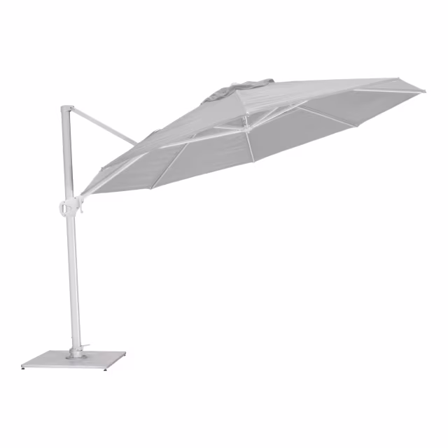 Woodline Shade Solutions Pavone 11.5' Rotational Octagonal Aluminum Cantilever Patio Umbrella