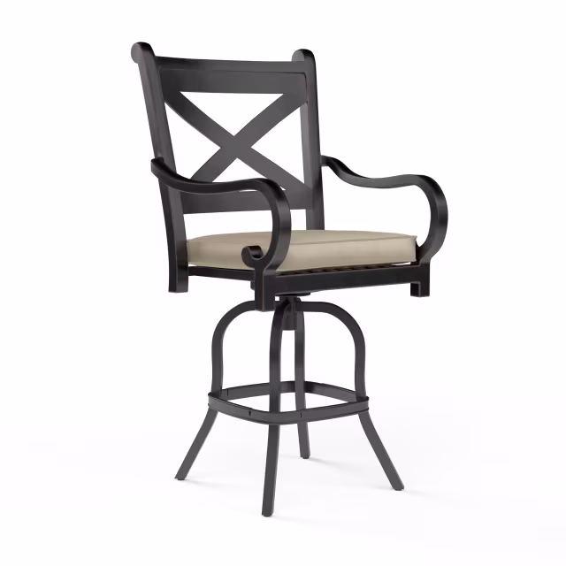 Sunset West Monterey Swivel Aluminum Bar Armchair