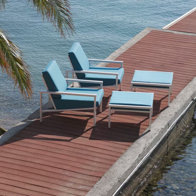 Barlow Tyrie Equinox Deep Seating Lounge Chair - Powder Coated Steel