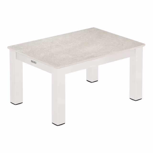 Barlow Tyrie Equinox 19" Steel Rectangular Lounger Table - Ceramic Top