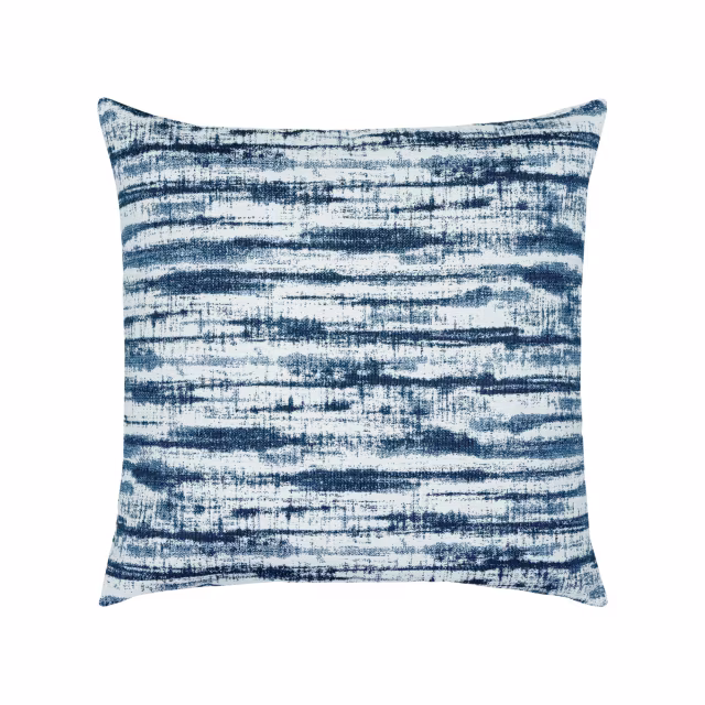 Elaine Smith 20" x 20" Linear Indigo Sunbrella Outdoor Pillow