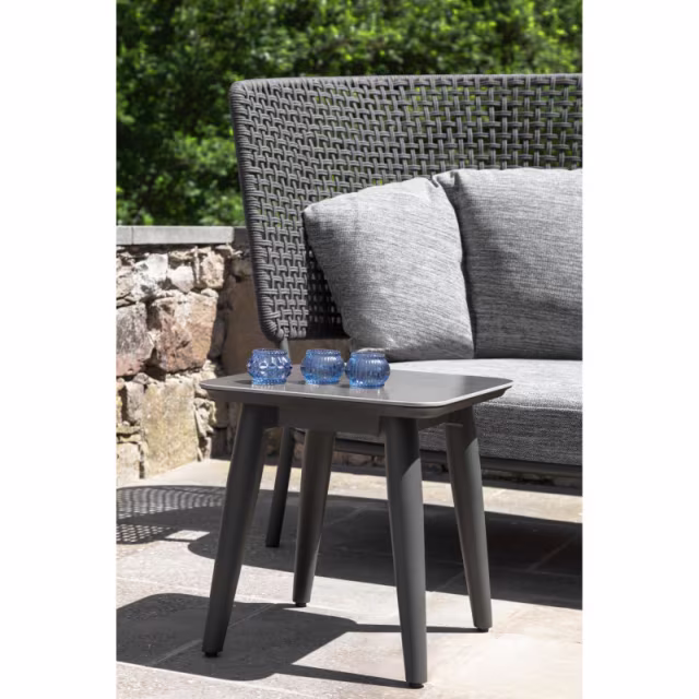 Talenti Moon Alu 16" Aluminum Square Side Table