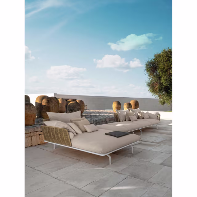 Talenti Cruise Alu Rope Left End Outdoor Sectional Unit