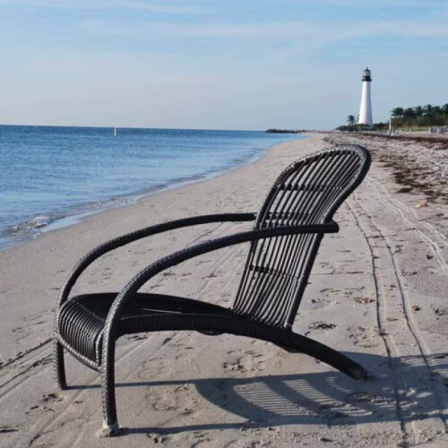 Kannoa Adirondack Stacking Wicker Lounge Chair
