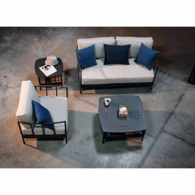 Kannoa Oslo 92" Aluminum Sofa