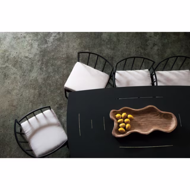 Kannoa Oslo 80" Aluminum Rectangular Dining Table