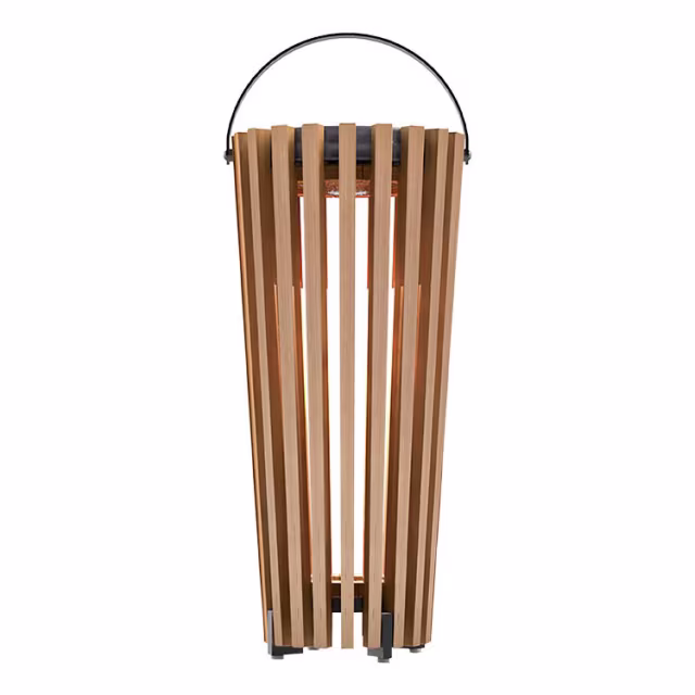 POVL Outdoor Björk Large Teak Solar LED Lantern