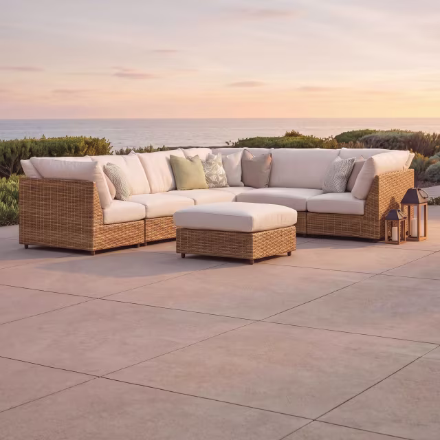 Lane Venture Campbell Woven Corner Outdoor Sectional Unit