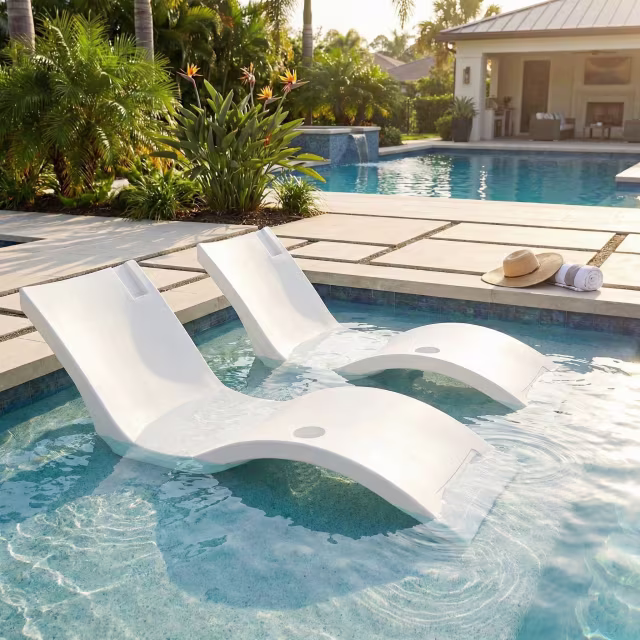 Floating Luxuries Kai Pool Shelf Chaise Lounge - Set of 2