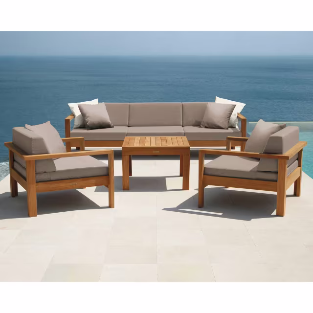 Barlow Tyrie Linear Teak Lounge Chair