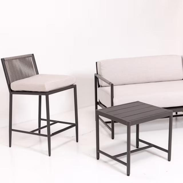 Sunset West Pietra 21" Aluminum Rectangular End Table