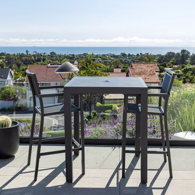 Sunset West Vegas 36" Aluminum Square Pub Table