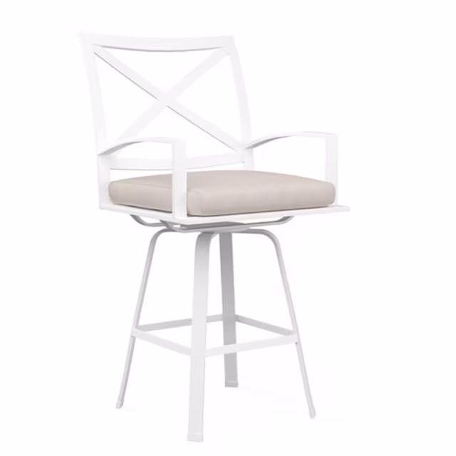 Sunset West Bristol Swivel Aluminum Bar Armchair