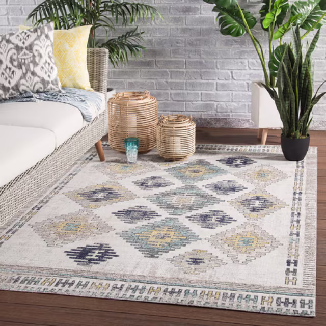 Jaipur Living Polaris Dez Light Blue Indoor/Outdoor Rug