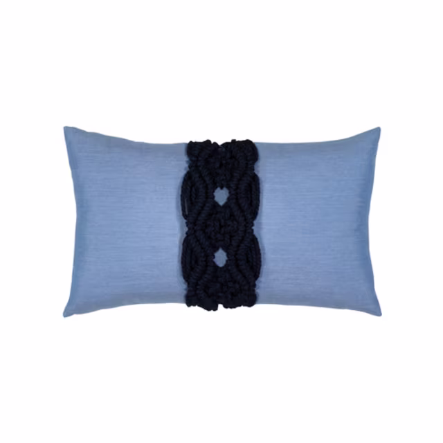 Elaine Smith 20" x 12" Palomar Indigo Lumbar Sunbrella Outdoor Pillow