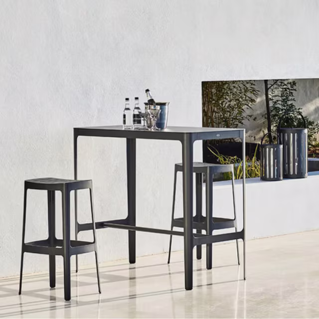Cane-line Cut 3-Piece Rectangular Bar Patio Dining Set