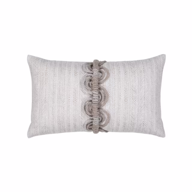 Elaine Smith 20" x 12" Dressage Pebble Lumbar Sunbrella Outdoor Pillow