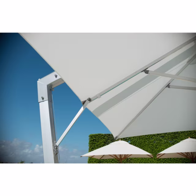 Bambrella Side Wind Hurricane 11.5' Round Aluminum Cantilever Patio Umbrella