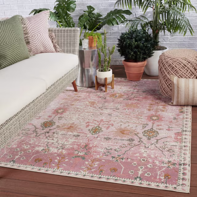 Jaipur Living Vibe Swoon Elva Pink Indoor/Outdoor Rug