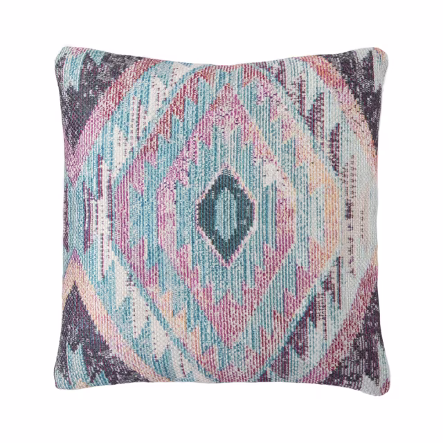 Jaipur Living 18" x 18" Sinai Tribal Blue Outdoor Pillow