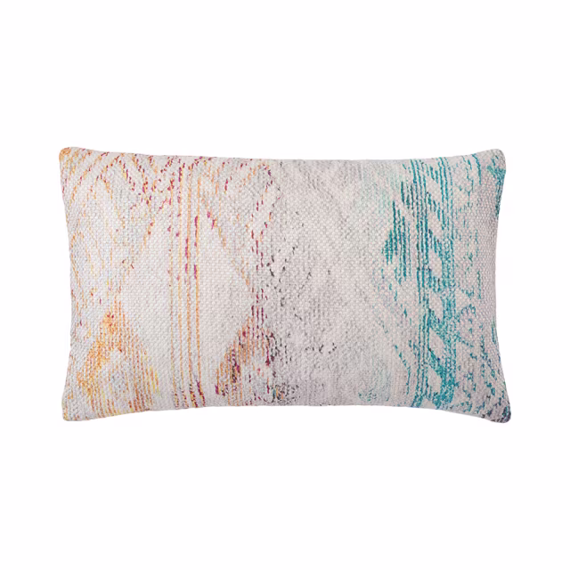 Jaipur Living 21" x 13" Tribe Tribal White Outdoor Pillow