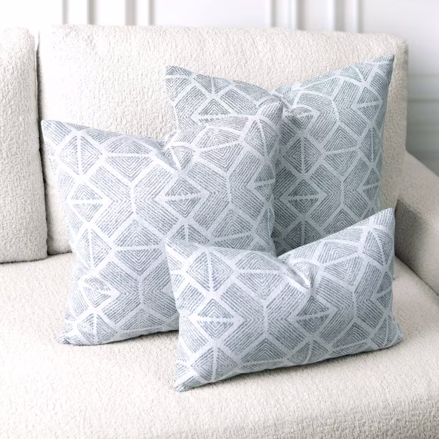 Elaine Smith 20" x 20" Bakuba Stream Sunbrella Outdoor Pillow