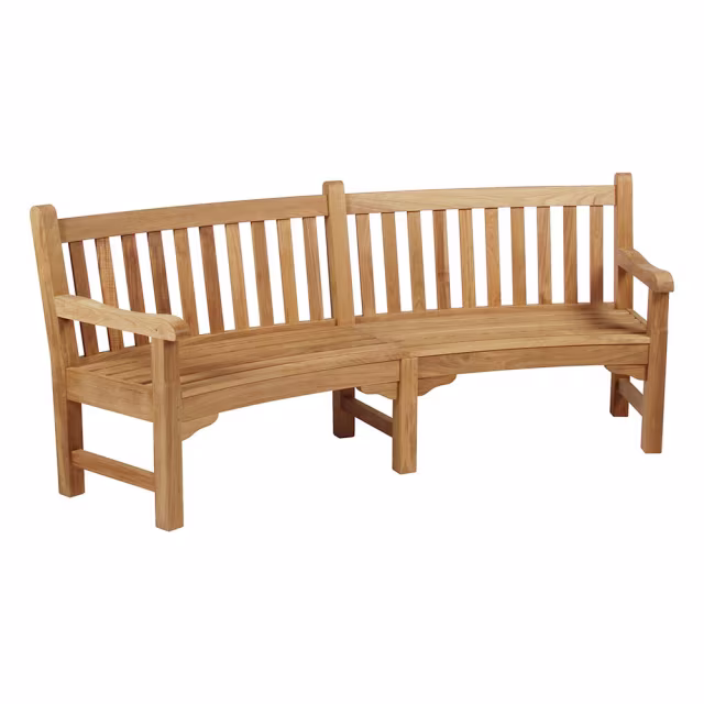 Barlow Tyrie Glenham 88" Curved Teak Bench