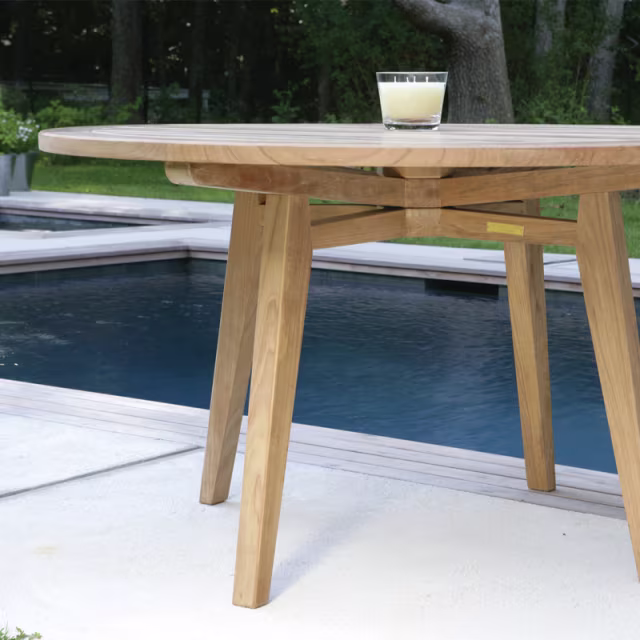 Kingsley Bate Algarve 5-Piece Round Patio Dining Set