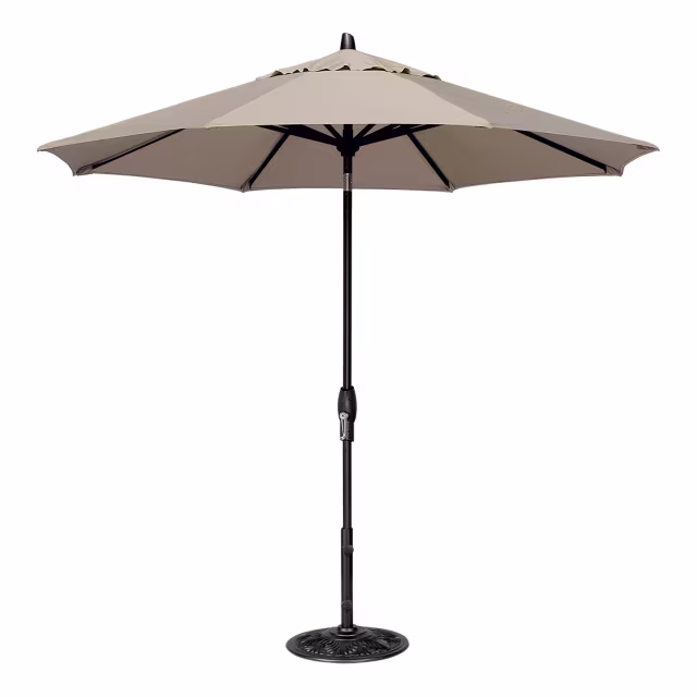 Treasure Garden Auto Tilt 9' Octagonal Aluminum Market Patio Umbrella
