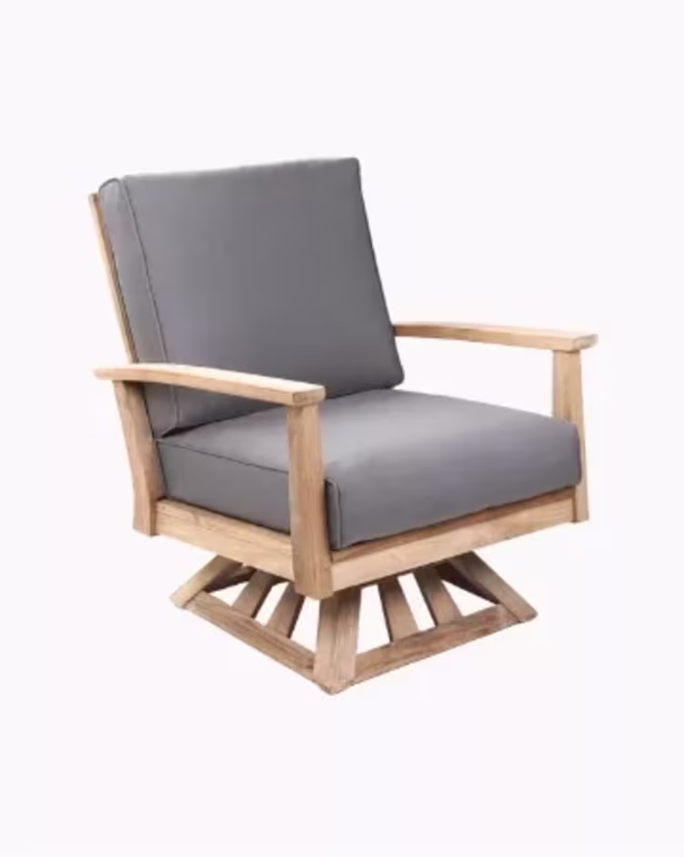 Shop the POVL Outdoor Calera Teak Swivel Rocker figure image