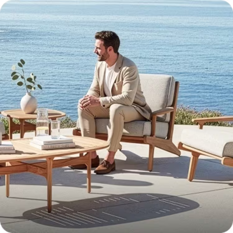 Shop the Gloster Bay Teak
Lounge Chair figure image