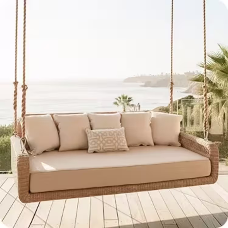 Kingsley Bate Amelia Hanging Woven Outdoor Daybed figure image