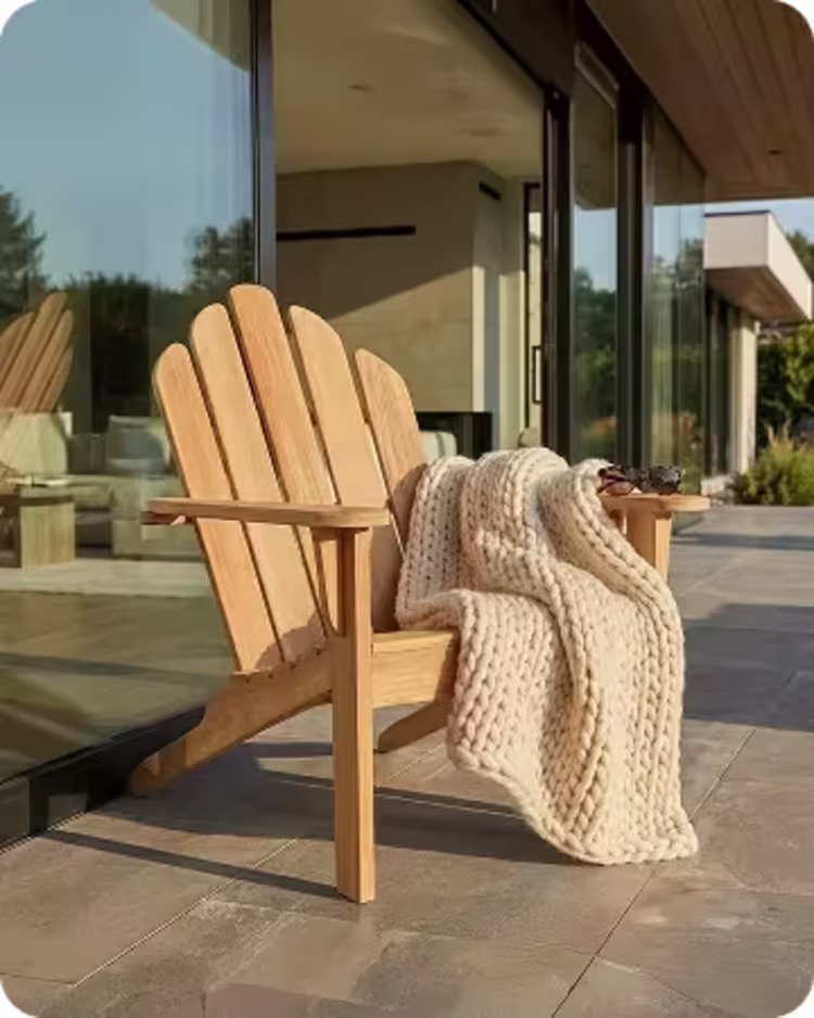 Kingsley Bate Teak Adirondack figure image