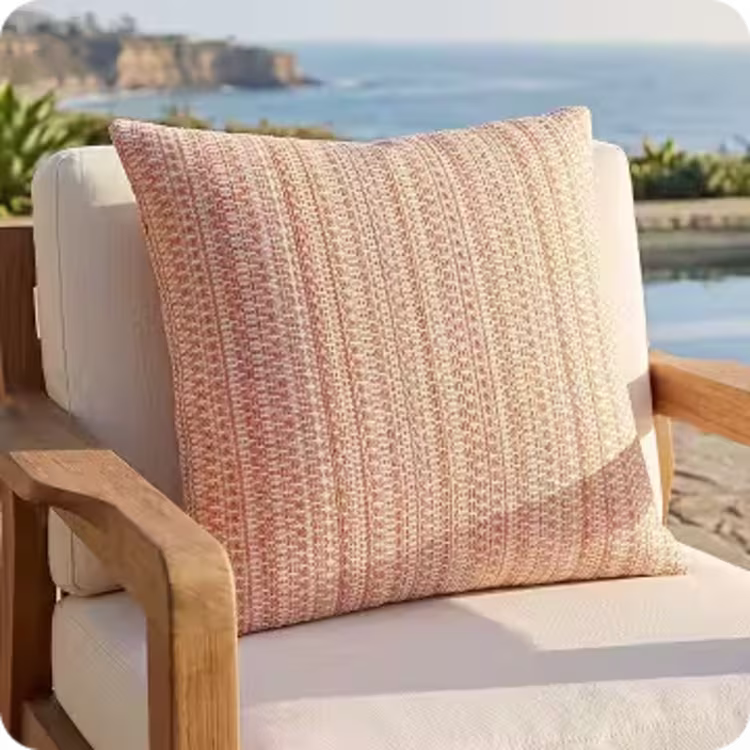Elaine Smith 20" x 20" Kaleidoscope Clay Sunbrella Outdoor Pillow