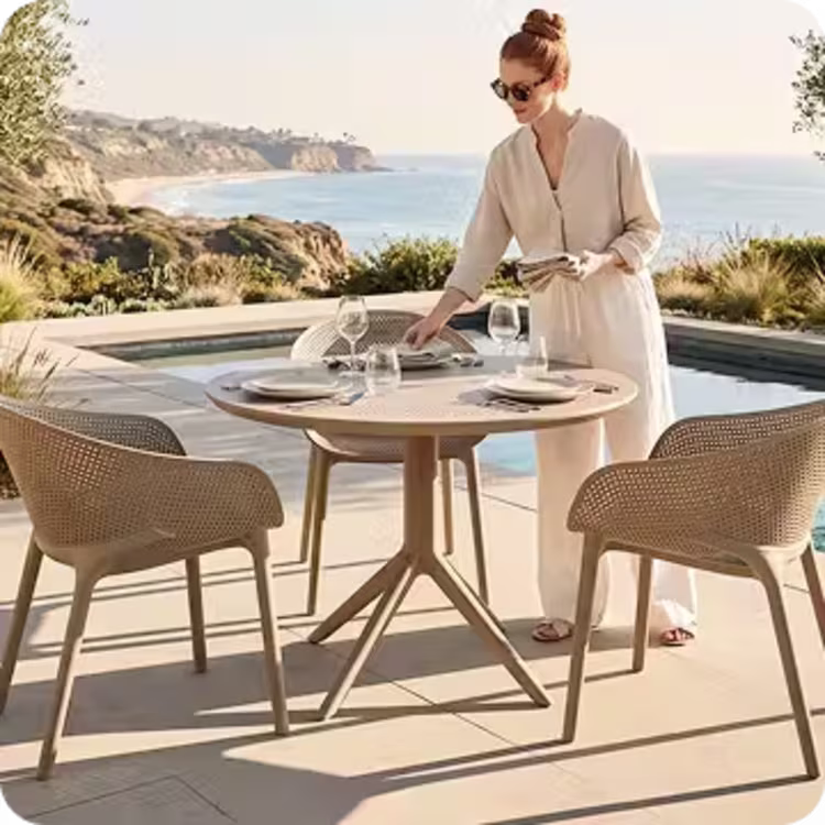 Compamia Sky 42" Resin Round
Dining Table