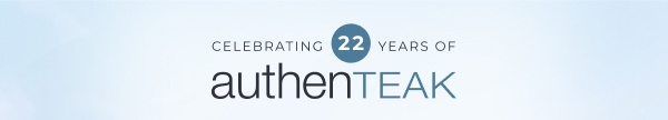 Authenteak company logo. Image Text: AuthenTEAK