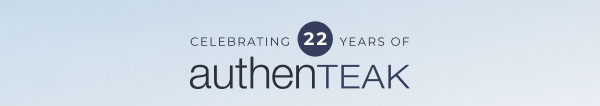 Authenteak company logo. Image Text: AuthenTEAK