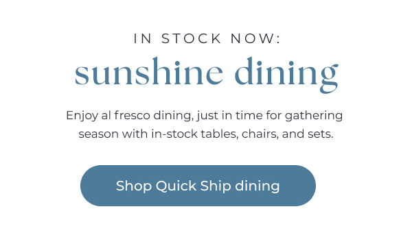 In-stock sunshine dining - Shop Quick Ship outdoor dining furniture