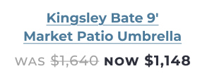 Kingsley Bate 9-foot Market Patio Umbrella - Now $1,148