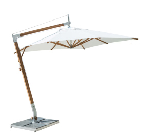 Bambrella Side Wind Sirocco 8.5-foot bamboo cantilever patio umbrella