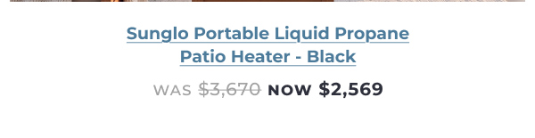 Sunglo Portable Liquid Propane Patio Heater in black - Now $2,569
